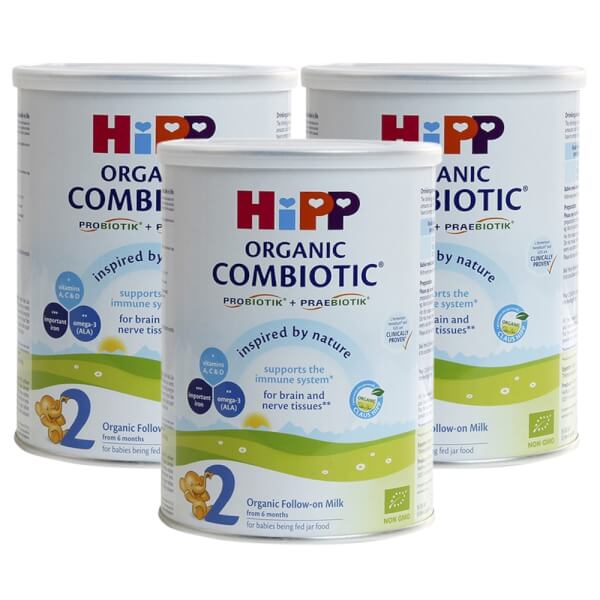 Combo 3 lon Sữa Hipp 2 Combiotic Organic Follow-on 350g (6-12 tháng)