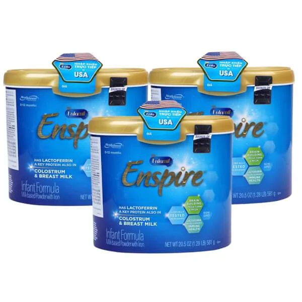 Combo 3 lon Sữa Enfamil Enspire Infant Formula 581g (0-12 tháng)