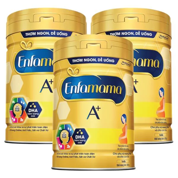 Combo 3 lon Sữa Enfamama A+ 870g hương chocolate