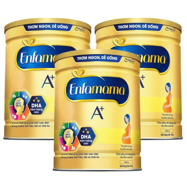 Combo 3 lon Sữa Enfamama A+ 400g hương chocolate