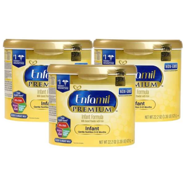 Combo 3 lon Sữa bột Enfamil Premium Infant Formula, 629g