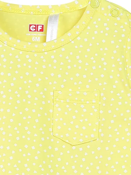 Body bé gái dài CF G0820006 (6M/9M/12M,Vàng)