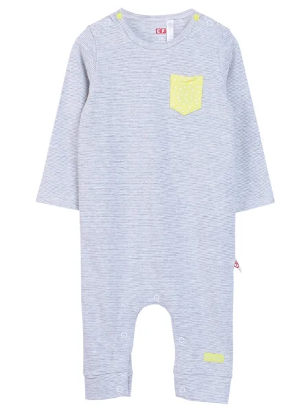 Body bé trai dài CF B0820010 (6M/9M/12M,Xám)