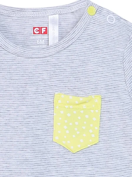 Body bé trai dài CF B0820010 (6M/9M/12M,Xám)