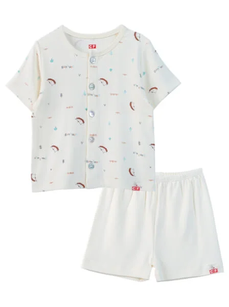 Bộ sơ sinh ngắn Modal CF I0820003 (3M/6M/9M,Vàng họa tiết)