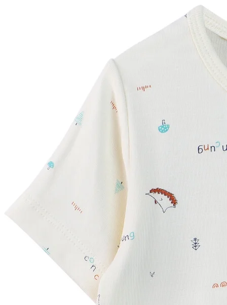 Bộ sơ sinh ngắn Modal CF I0820003 (3M/6M/9M,Vàng họa tiết)