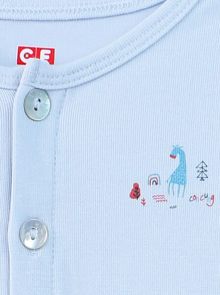 Bộ sơ sinh dài Modal CF I0820005 (3M/6M/9M,Xanh)