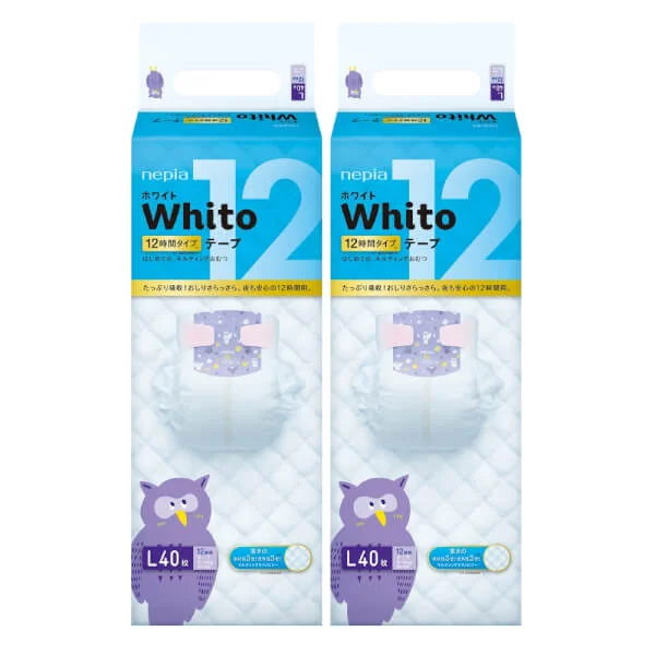 Combo 2 gói Bỉm tã dán Whito size L 40 miếng (9-14kg)