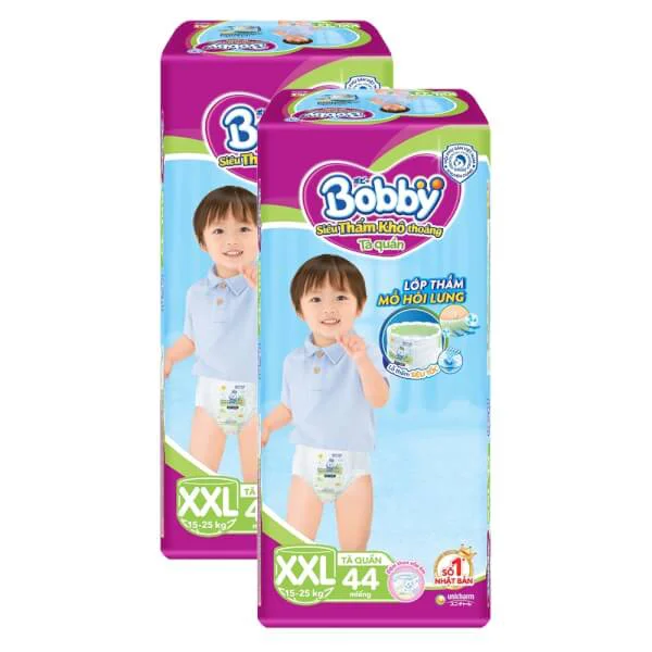 Combo 2 gói Bỉm tã quần Bobby size XXL 42 miếng (trên 16kg) (sản phẩm được giao với bao bì ngẫu nhiên)