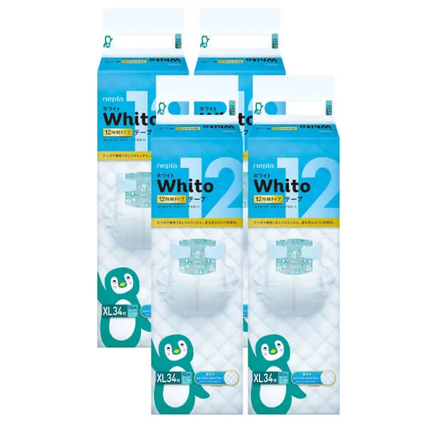 Combo 4 gói Bỉm tã dán Whito size XL 34 miếng (12-17kg)