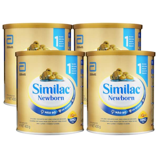 Combo 4 lon Sữa Similac Newborn Eye-Q 400g (0-6 tháng)