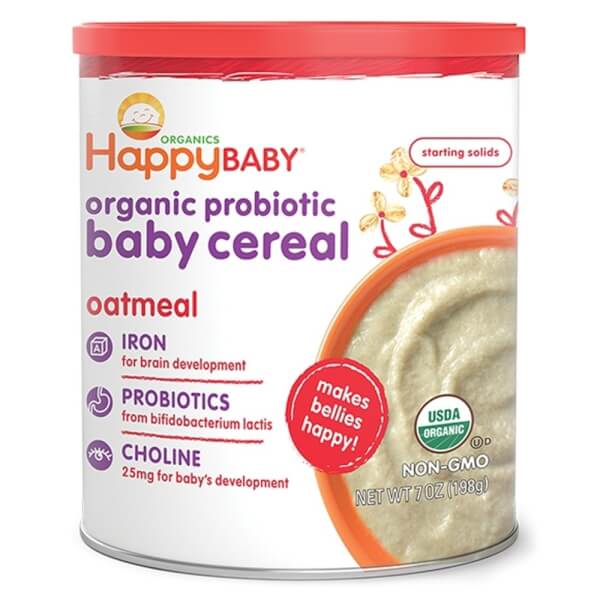 Combo 2 Thực phẩm bổ sung HAPPYBABY ORGANIC BABY CEREAL OATMEAL