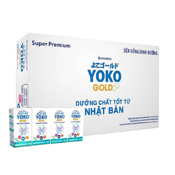 Combo 12 Sữa uống dinh dưỡng Vinamilk Yoko Gold 110ml (Lốc 4 hộp)