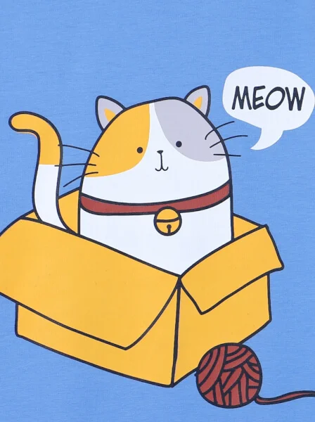 Bộ áo quần thun bé trai ngắn CF B0720008 (Xanh)