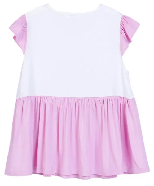 Bộ thun bé gái ngắn mặc nhà CF G1120007 (Hồng)