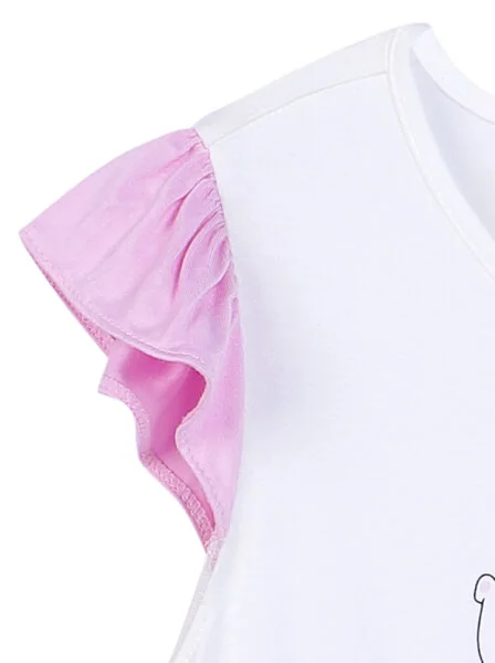 Bộ thun bé gái ngắn mặc nhà CF G1120007 (Hồng)