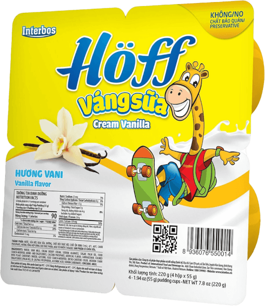 Combo 12 lốc Váng sữa Hoff - Vani (Lốc 4 hủ)
