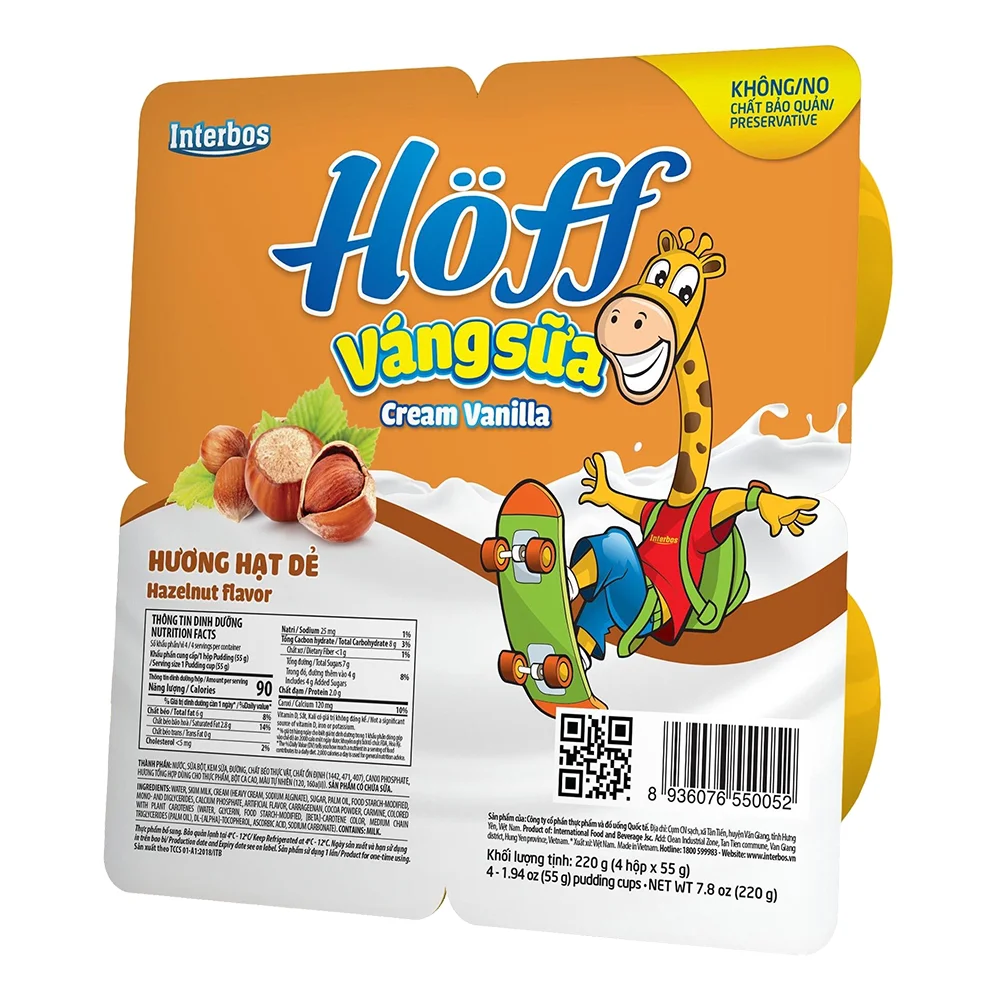 Combo 2 Váng sữa Hoff - Hạt dẻ (Lốc 4 hủ)