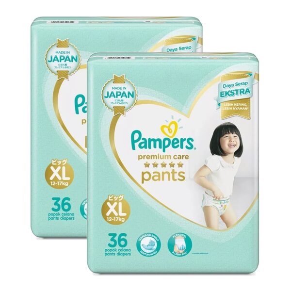 Combo 2 gói Bỉm tã quần Pampers Nhật size XL 36 miếng (12-22kg, New)