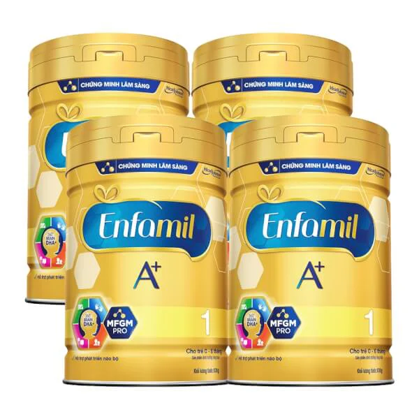 Combo 4 lon Sữa Enfamil A+ 1 830g (0-6 tháng)