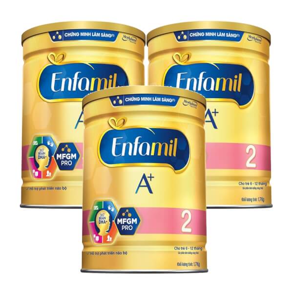 Combo 3 lon Sữa Enfamil A+ 2 1.7kg (6-12 tháng)