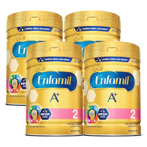 Combo 4 lon Sữa Enfamil A+ 2 830g (6-12 tháng)