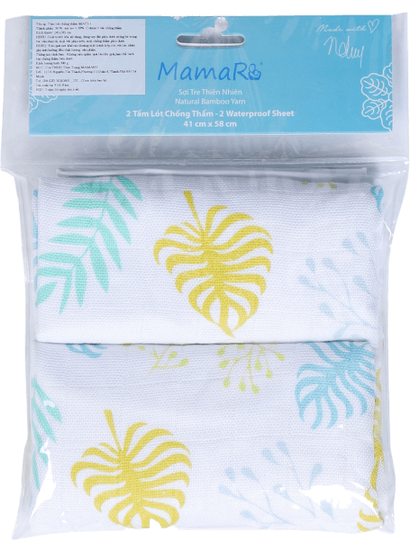 Tấm lót chống thấm sợi tre Mamaru 41x58 (set 2 cái)