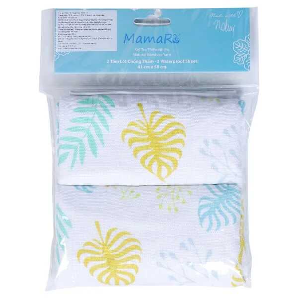 Tấm lót chống thấm sợi tre Mamaru 41x58 (set 2 cái)