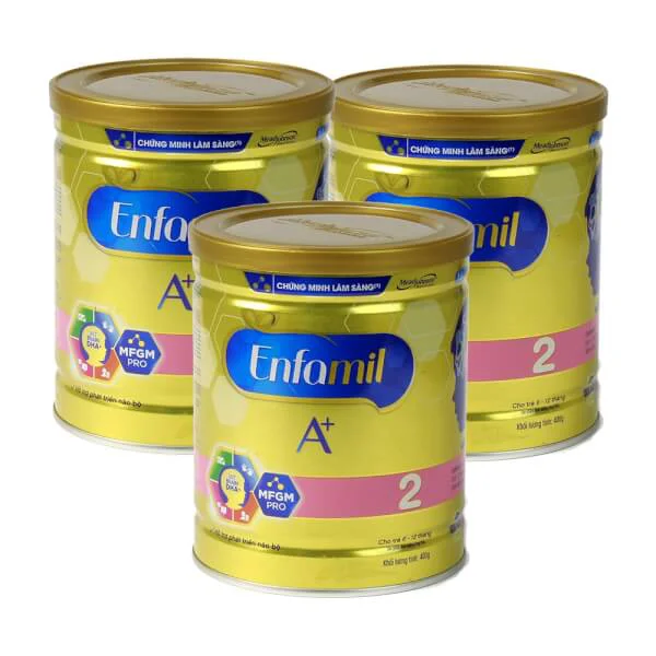Combo 3 lon Sữa Enfamil A+ 2 400g (6-12 tháng)