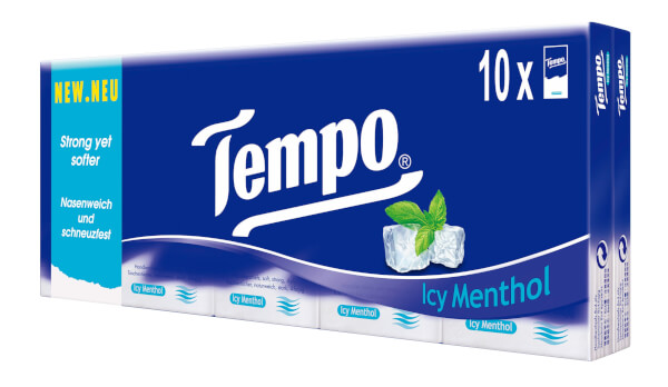 Combo 5 Khăn giấy bỏ túi 4 lớp Tempo Regular hương Bạc Hà lốc 10 gói