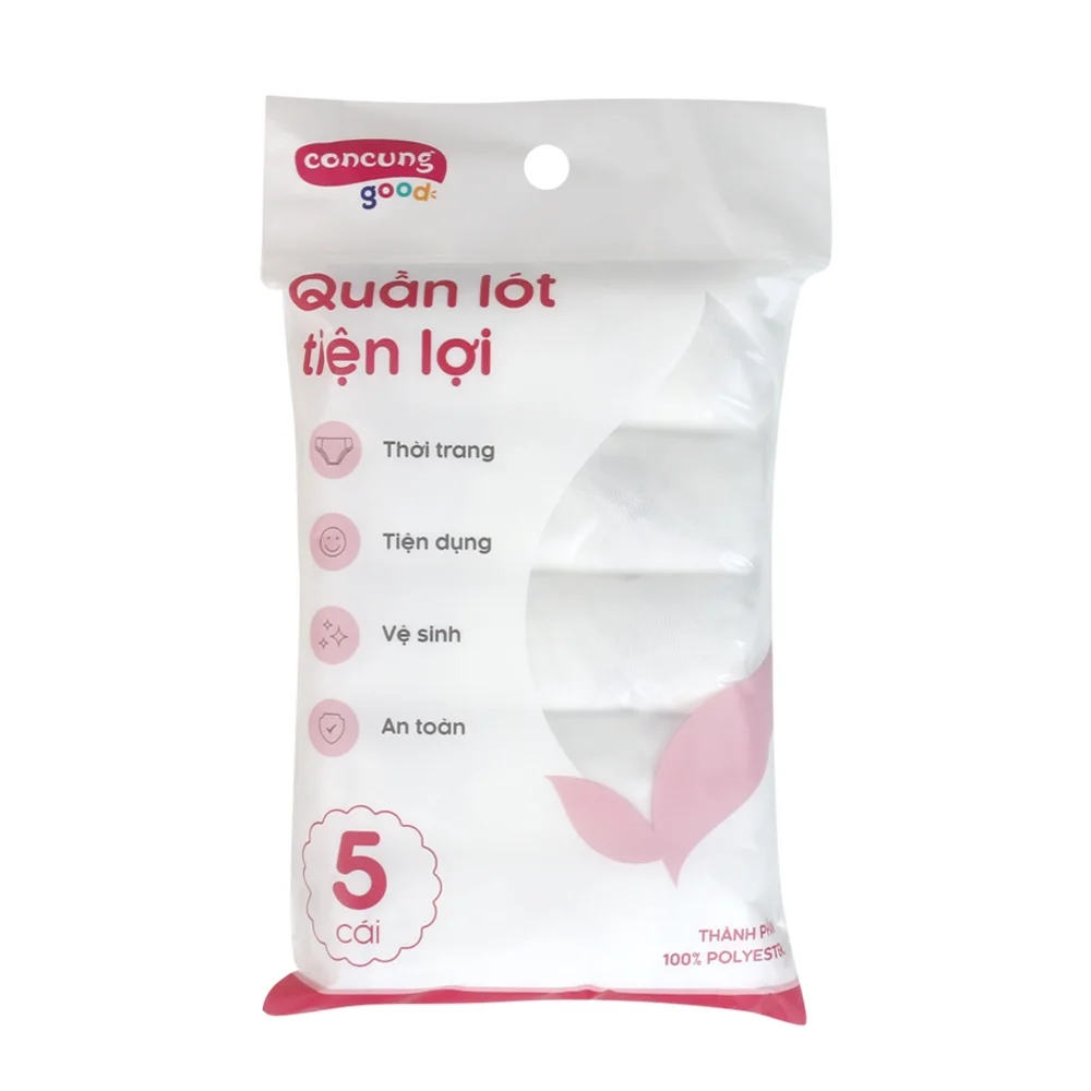Quần lót tiện lợi Concung Good (PE, size XL, 5 cái/gói)