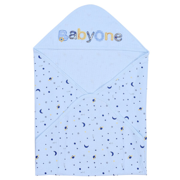 Choàng (ủ) bông 2 mặt BabyOne - xanh