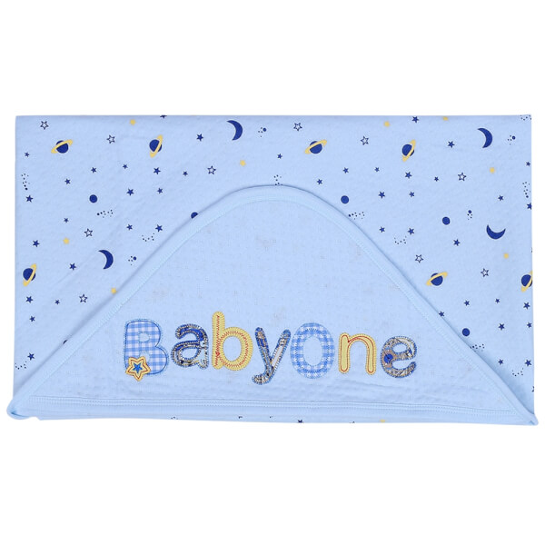 Choàng (ủ) bông 2 mặt BabyOne - xanh