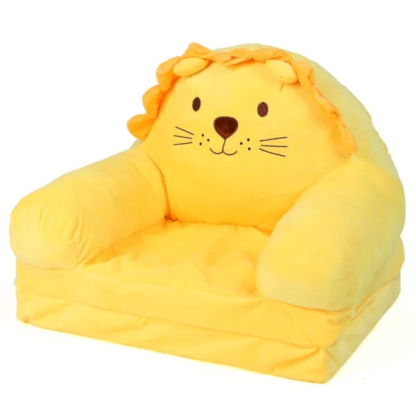 Sofa giường thú bông sư tử vàng, bờm cam