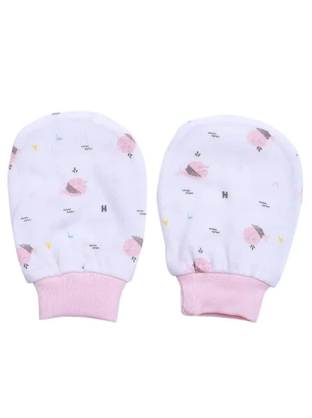 Bộ nón bao tay chân sơ sinh bo CF I129013 (NB,Hồng)