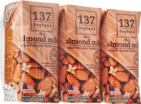 Sữa hạt hạnh nhân nguyên chất hiệu 137oC Degrees (137oC Degrees Almond Milk Original)