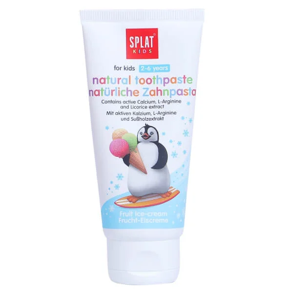 Splat Kids kem đánh răng tự nhiên mùi kem trái cây bé 2 - 6 tuổi