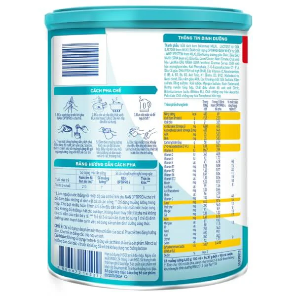 Sữa Nan Optipro 4 900g, HMO (2-6 tuổi)