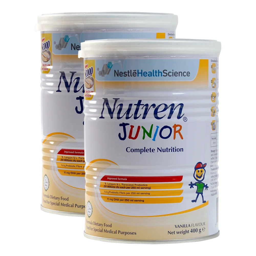 Combo 2 lon Thực phẩm dinh dưỡng y học Nutren JUNIOR 400g (1-10 tuổi)