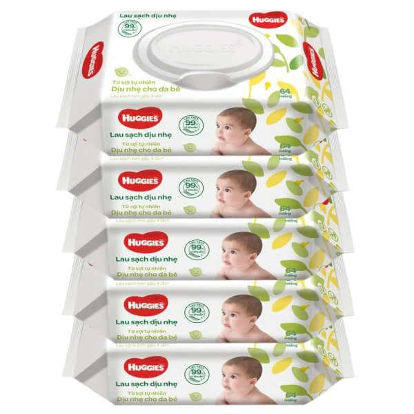 Combo 5 khăn ướt Huggies 64 miếng