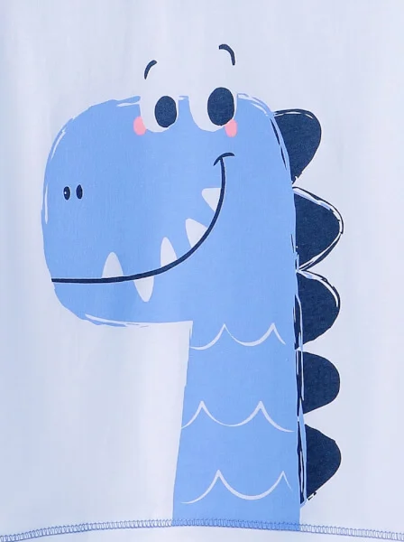 Bộ thun mặc nhà bé trai dài CF B1120006 (1-6 tuổi,Trắng)