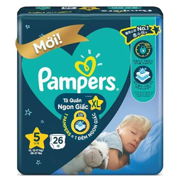 Bỉm tã quần Pampers ngủ ngon size XL 26 miếng (12-17kg)