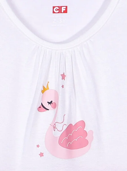 Đầm thun bé gái mặc nhà CF G1120005 (1-6Y,Hồng)