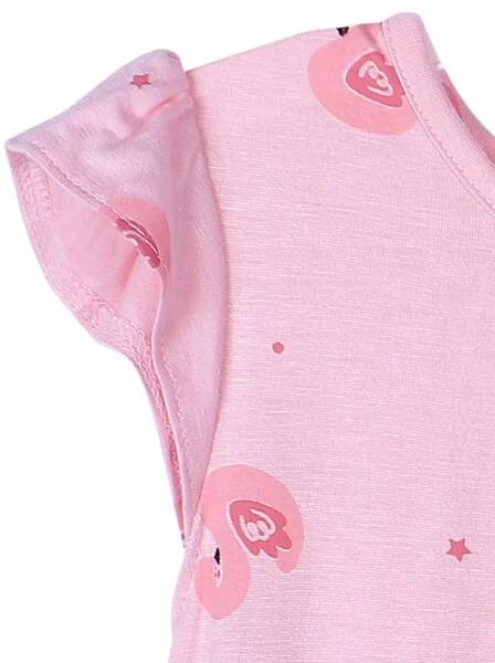 Bộ thun bé gái ngắn mặc nhà CF G1120004 (1-6Y,Hồng)