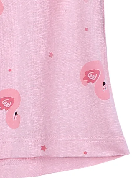 Bộ thun bé gái ngắn mặc nhà CF G1120004 (1-6Y,Hồng)