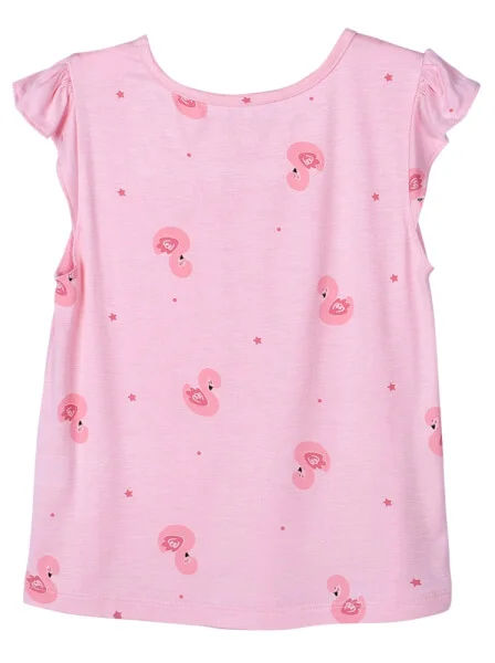 Bộ thun bé gái ngắn mặc nhà CF G1120004 (1-6Y,Hồng)