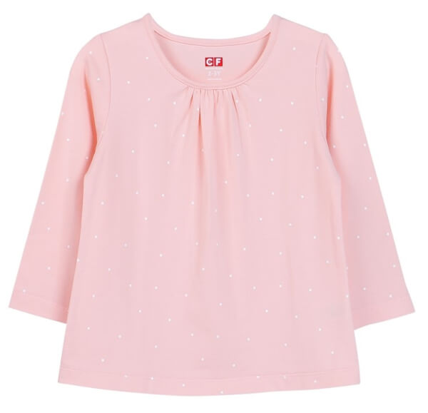 Bộ áo quần thun mặc nhà bé gái dài CF G1120002 (1-6 tuổi,Hồng)
