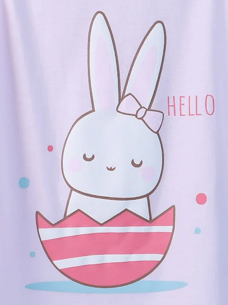 Bộ thun mặc nhà bé gái ngắn CF G0920002 (1-6Y,Hồng)