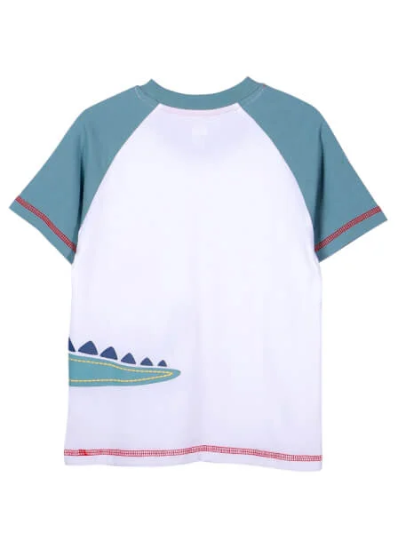 Bộ áo quần thun mặc nhà bé trai ngắn CF B1120002 (1-6 tuổi,Trắng)