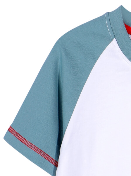 Bộ áo quần thun mặc nhà bé trai ngắn CF B1120002 (1-6 tuổi,Trắng)